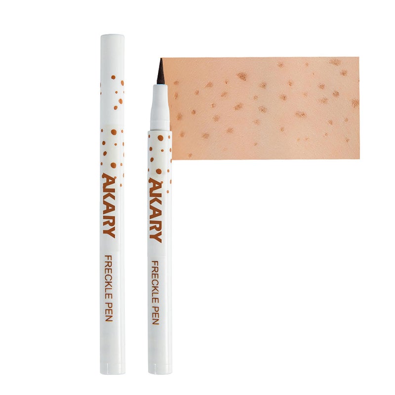 AKARY Freckle Pen Professional Lifelike Face Concealer Point Out Natural Waterproof Longlasting Soft Artificial Fine Makeup Freckle Pen Life Face Decoration (#01 Light Brown) - Image 1