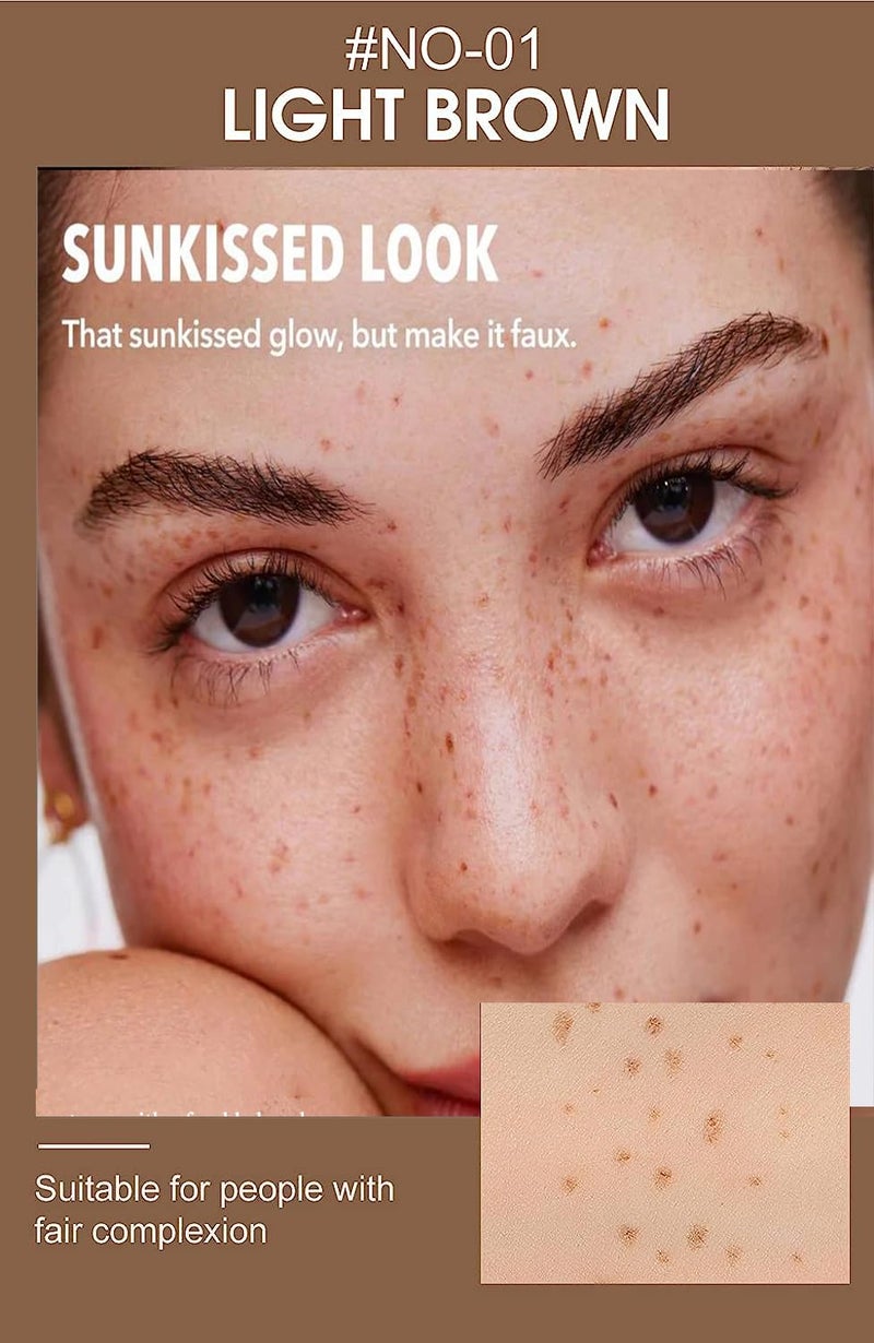 AKARY Freckle Pen Professional Lifelike Face Concealer Point Out Natural Waterproof Longlasting Soft Artificial Fine Makeup Freckle Pen Life Face Decoration (#01 Light Brown) - Image 5