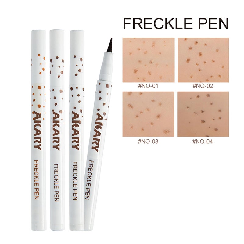 AKARY Freckle Pen Professional Lifelike Face Concealer Point Out Natural Waterproof Longlasting Soft Artificial Fine Makeup Freckle Pen Life Face Decoration (#01 Light Brown) - Image 2