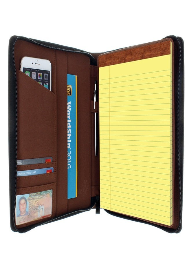 KHOMO Universal Tablet Padfolio Zippered Case for iPad Pro 12.9 Inch - Black - Compatible with All Versions of iPad Pro 12.9 inches (KHO-1700) - Image 4