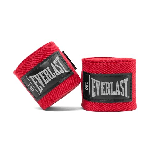 Everlast 120” Handwraps – Breathable Polyester-Cotton, Hook & Loop Closure, Wrist & Knuckle Protection, Wear Under Boxing or Training Gloves – Great for Combat Sports - Image 1