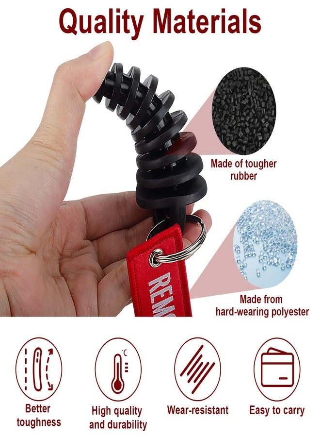 ecocstm 2 PSC Muffler Exhaust Wash Plug, 0.6"-1.5" Dirt Bike Exhaust Plug, Rubber Exhaust Silencer Wash Plug with Streamer, Fit most 2 Stroke Motorcycle Bikes Exhaust Mufflers - Image 4