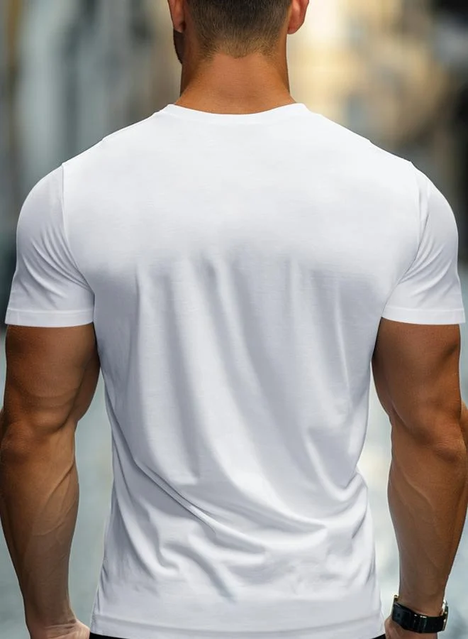 Take Two White Graphic Print Round Neck T-Shirt