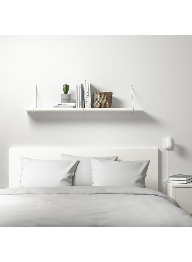 erorex Wall Shelf, White/White, 120X20 Cm - Image 3