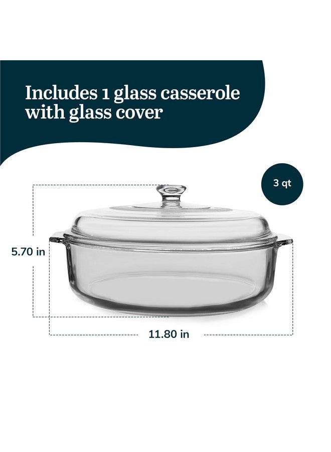LIBBEY Libbey 55952 3.2qt. Covered Casserole - Image 3