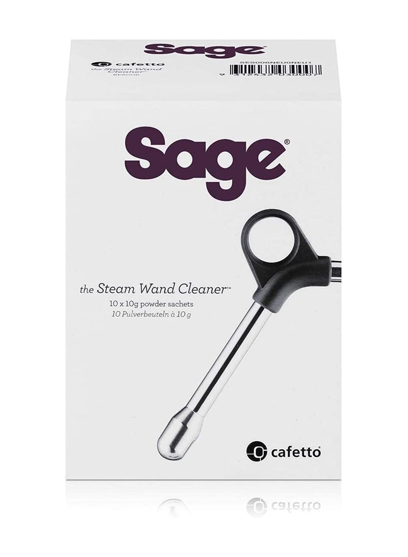 Sage Steam Wand Cleaner for Sage Coffee Machine Milk Frothers, 10 Powder Sachets - Image 1