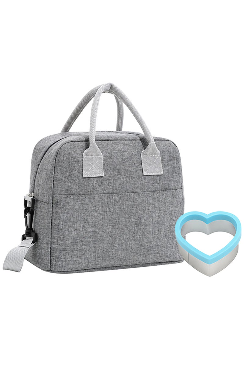Star Babies Insulated Lunch Bag with Sandwich Cutter Grey - Image 1