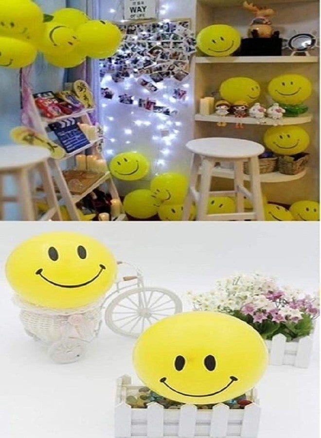 3A Featuretail Smiley Printed Same Face Expression Emoji Balloons For Smiley Theme Birthday Decoration, Kid's Party, Yellow Colour Smiley Balloons (Pack of 25) - Image 3