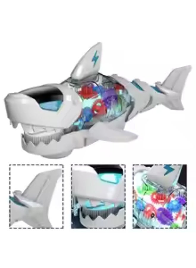 TOY GARDEN Electric Shark Toy – Moving Mouth, Colorful Lights, and Sound of Waves | Sea Animal Gear Toy for Toddlers with Clear Gearing Effect - Image 3