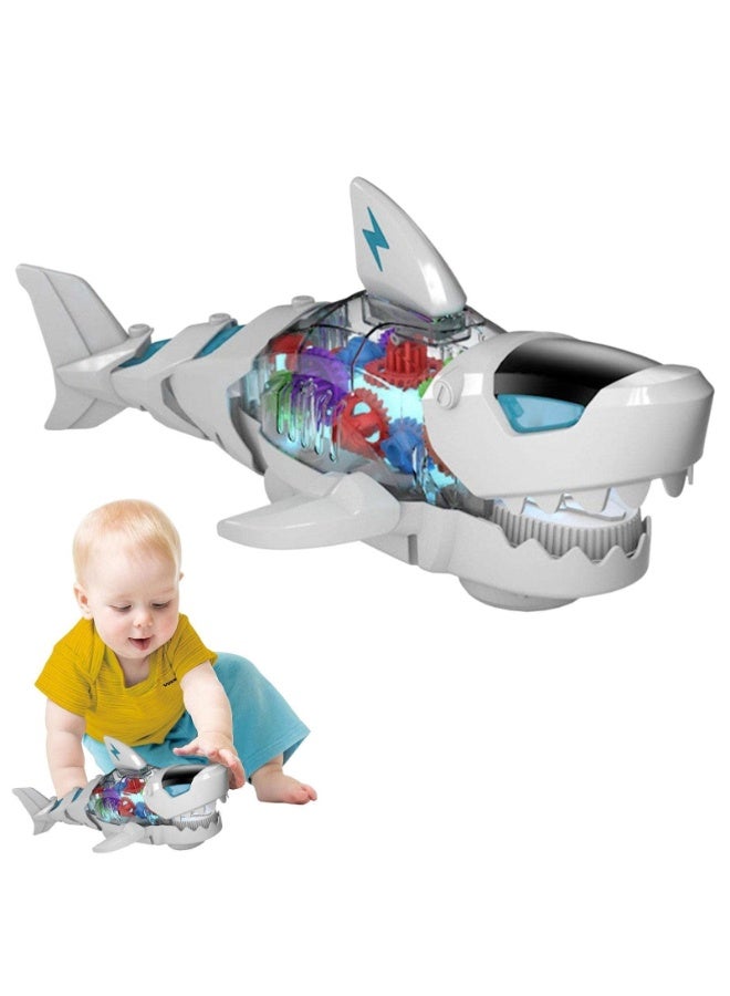 TOY GARDEN Electric Shark Toy – Moving Mouth, Colorful Lights, and Sound of Waves | Sea Animal Gear Toy for Toddlers with Clear Gearing Effect - Image 2