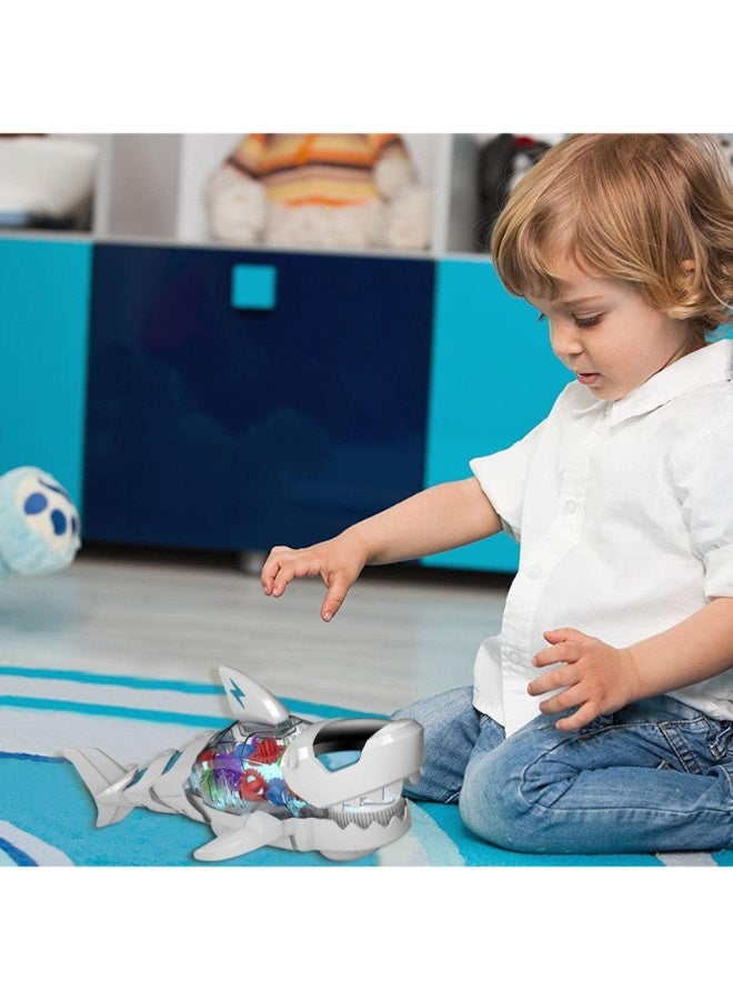 TOY GARDEN Electric Shark Toy – Moving Mouth, Colorful Lights, and Sound of Waves | Sea Animal Gear Toy for Toddlers with Clear Gearing Effect - Image 3