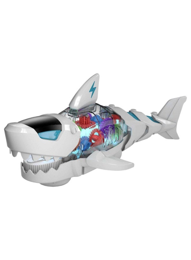TOY GARDEN Electric Shark Toy – Moving Mouth, Colorful Lights, and Sound of Waves | Sea Animal Gear Toy for Toddlers with Clear Gearing Effect - Image 1