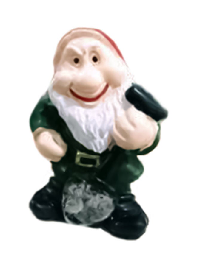 NIBEMINENT Garden Miniature Fairy Gnome Ornament Green/White/Black 4.5x3.5x2cm