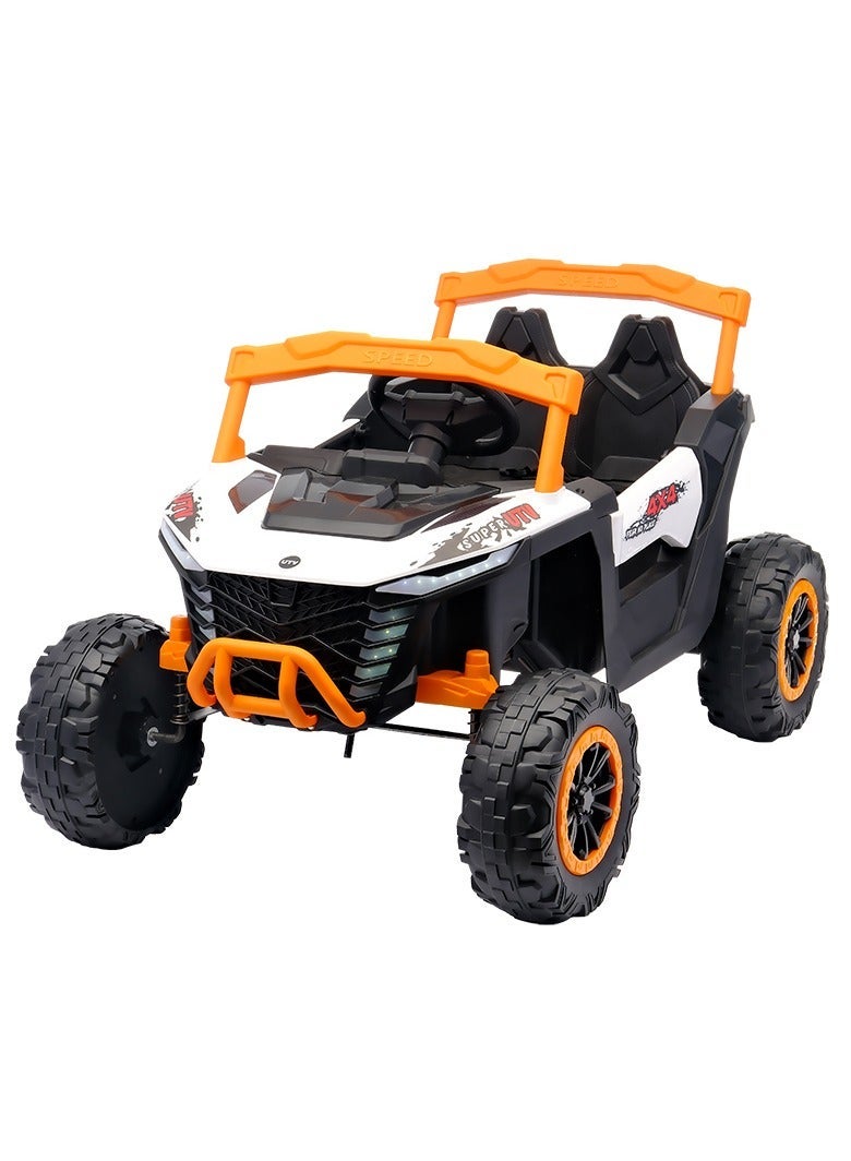 FUN MOMENT Large Electric Jeep with two Doors, a Battery, and a Remote Control that Children Can Ride and Drive - Image 1