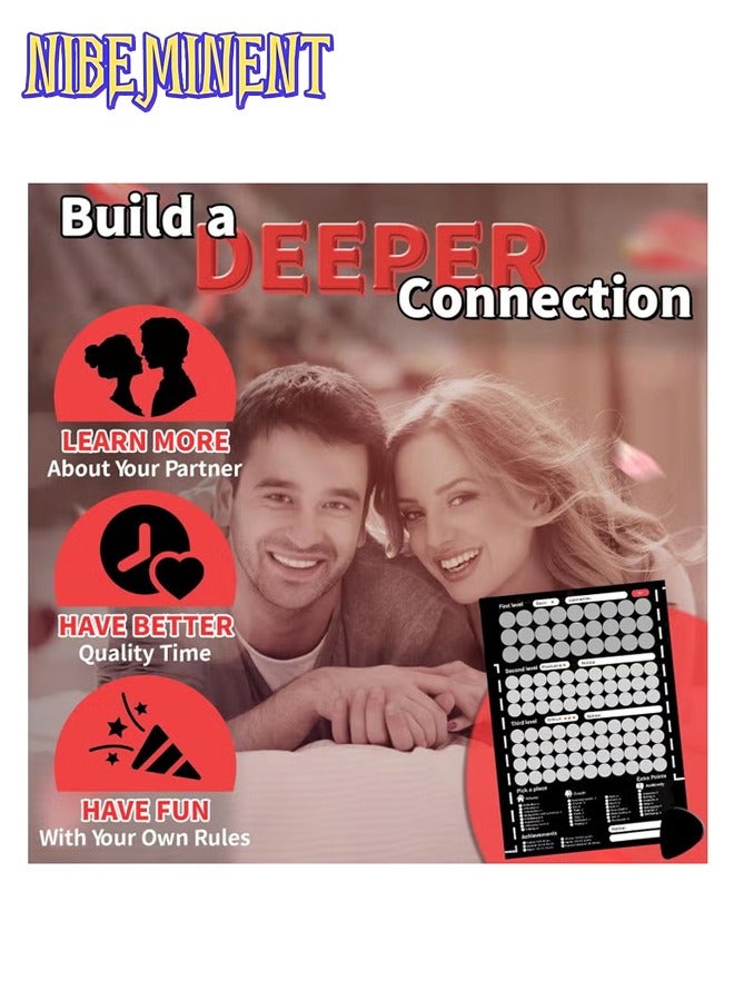 NIBEMINENT Scratch Off Poster for Couples Date Night Ideas Conversations  - Image 3