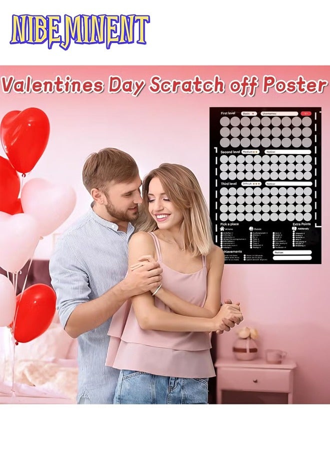 NIBEMINENT Scratch Off Poster for Couples Date Night Ideas Conversations  - Image 4