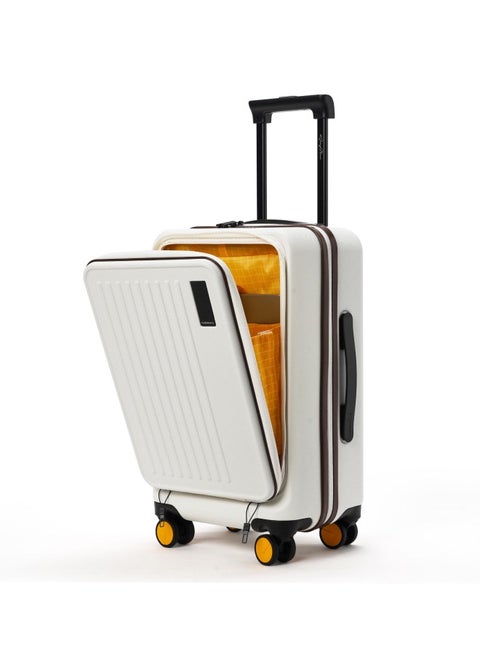 MOKOBARA The Transit Cabin Pro Luggage Small Cabin Size Poly-Carbonate Hard Sided 8 Hinomoto Wheels Suitcase for Travelling (Still Loading Brownray)