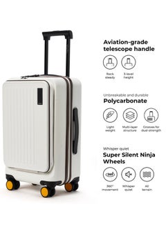 Mokobara MOKOBARA The Transit Cabin Pro Luggage Small Cabin Size Poly-Carbonate Hard Sided 8 Hinomoto Wheels Suitcase for Travelling (Still Loading Brownray)  - Image 4