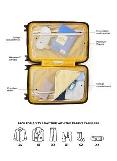 Mokobara MOKOBARA The Transit Cabin Pro Luggage Small Cabin Size Poly-Carbonate Hard Sided 8 Hinomoto Wheels Suitcase for Travelling (Still Loading Brownray)  - Image 5
