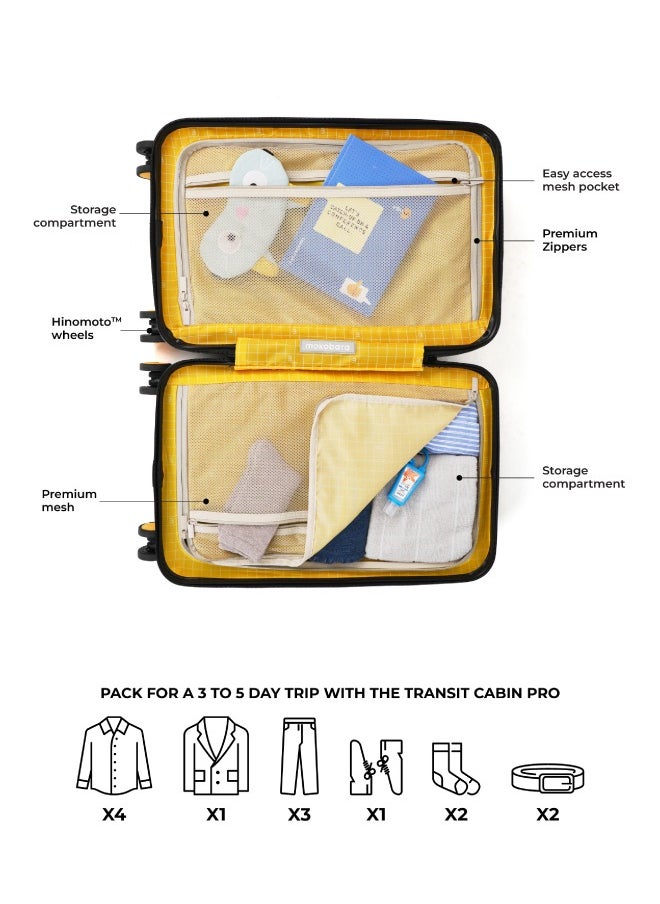 Mokobara - MOKOBARA The Transit Cabin Pro Luggage Small Cabin Size Poly-Carbonate Hard Sided 8 Hinomoto Wheels Suitcase for Travelling (Still Loading Brownray) - Image 1