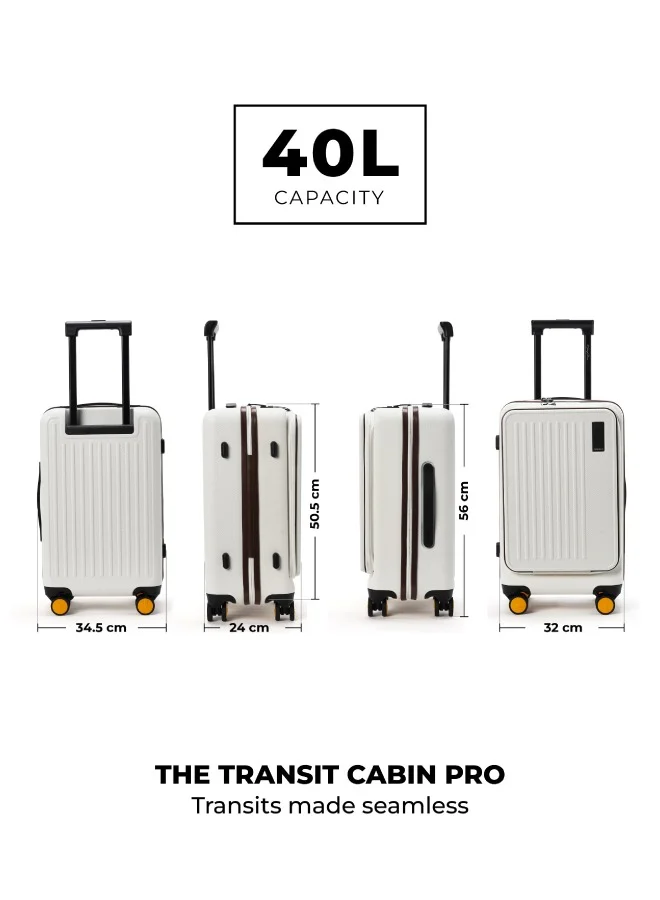Mokobara The Transit Cabin Pro Luggage Small Cabin Size Poly-Carbonate Hard Sided 8 Hinomoto Wheels Suitcase for Travelling (Still Loading Brownray)
