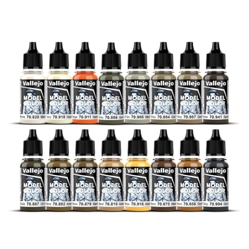 Vallejo فاليو - مجموعة ألوان تأثيرات الأرض | ألوان أكريليك للنمذجة | 16 زجاجة × 18 مل (0.60 أونصة سائلة) - Image 2