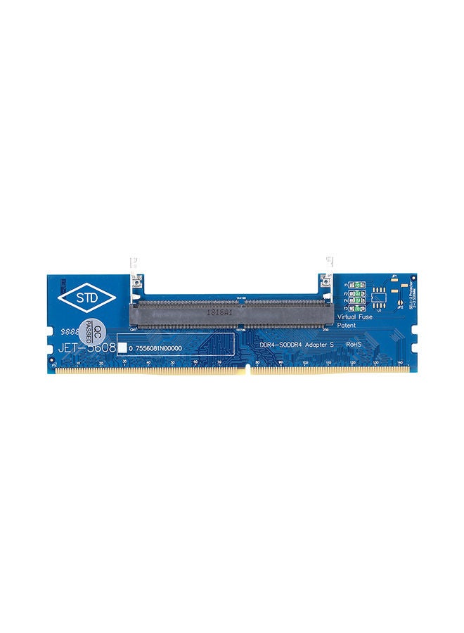 Loquat DDR4 LapTop SO-DIMM To Desktop Memory RAM Connector Adapter 13.3 x 3.6 0.8centimeter Blue - Image 1