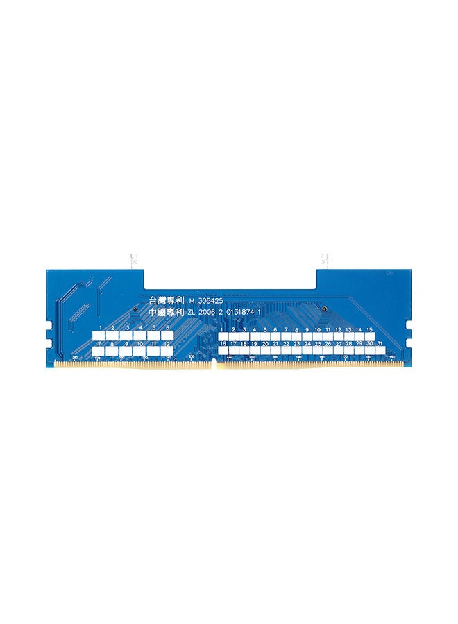 Loquat DDR4 LapTop SO-DIMM To Desktop Memory RAM Connector Adapter 13.3 x 3.6 0.8centimeter Blue - Image 3