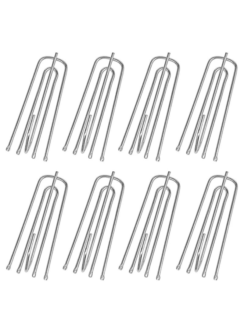Zeenah Furniture Silver Curtain Long Hooks For Pleated Drapes Curtain - Image 1