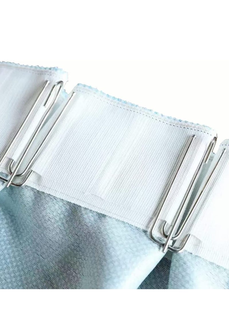 Zeenah Furniture Silver Curtain Long Hooks For Pleated Drapes Curtain - Image 5