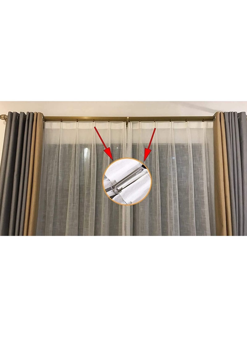 Zeenah Furniture Silver Curtain Long Hooks For Pleated Drapes Curtain - Image 3