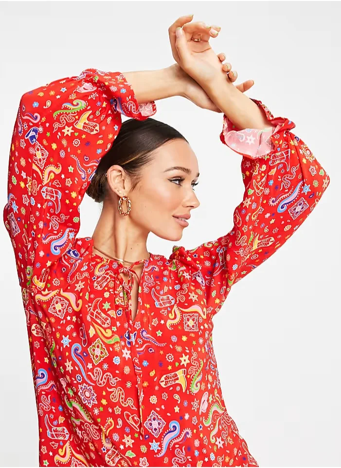 Never fully Dressed Printed Tiered Dress