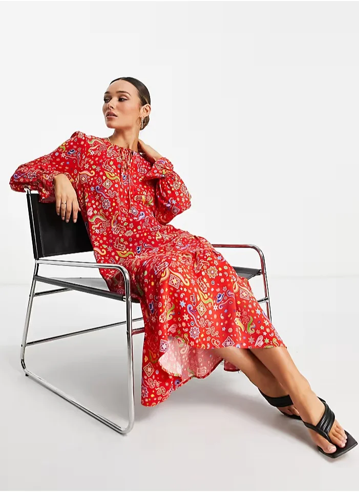 Never fully Dressed Printed Tiered Dress