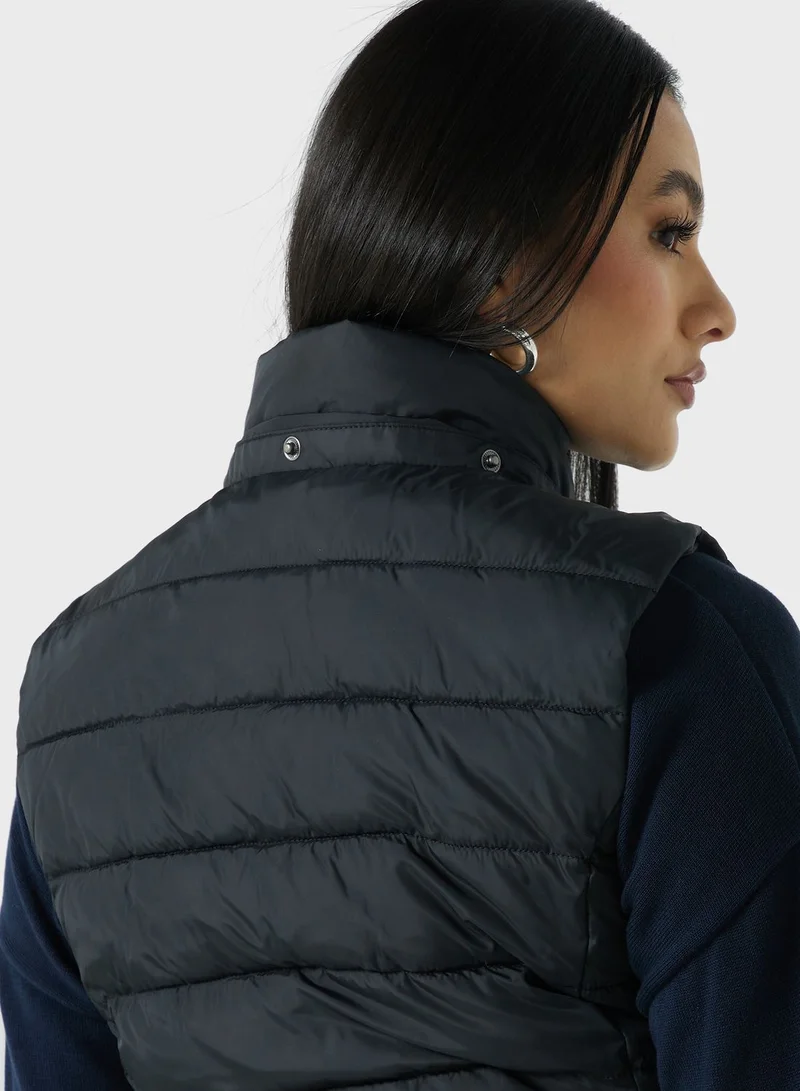 TOMMY JEANS Zip Through Hooded Vest Jacket
