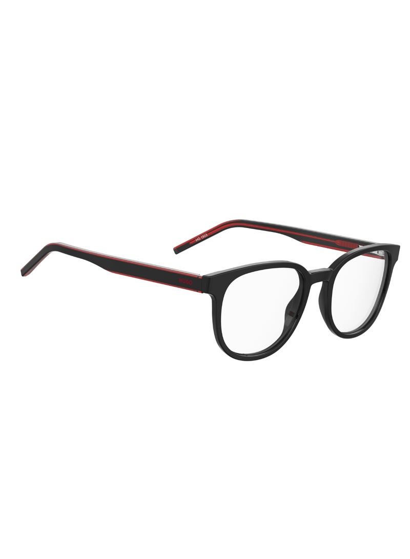 HUGO Women's  Rectangular Shape Acetate Sunglasses Hg 1303  42 - Lens Size: 41.6 Mm - Black Red - Image 2