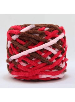 Ice Cream Striped Soft Thick Yarn Handmade Diy Knitted Scarf Yarn Ball Crochet Hook Slipper Self-knitted Ball 38 Pink Coffee