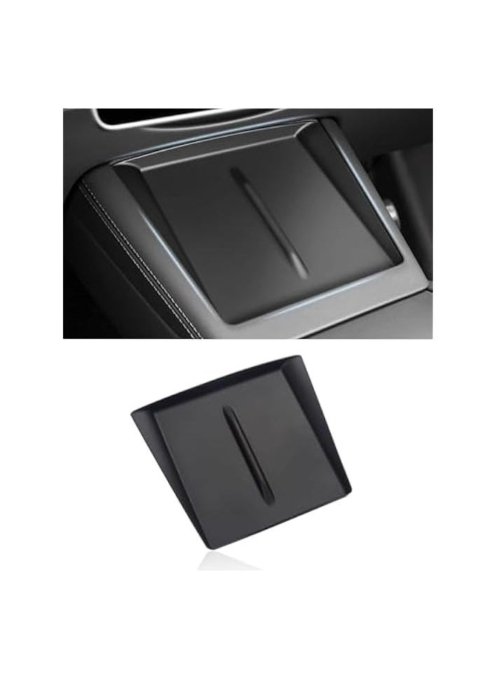erorex Center Console Wireless Charging Mat for Tesla Model 3 2024 ，Carbon Fiber Pattern Wireless Charging Silica Gel Mat Decoration Interior Car Accessories (Black)  - Image 1