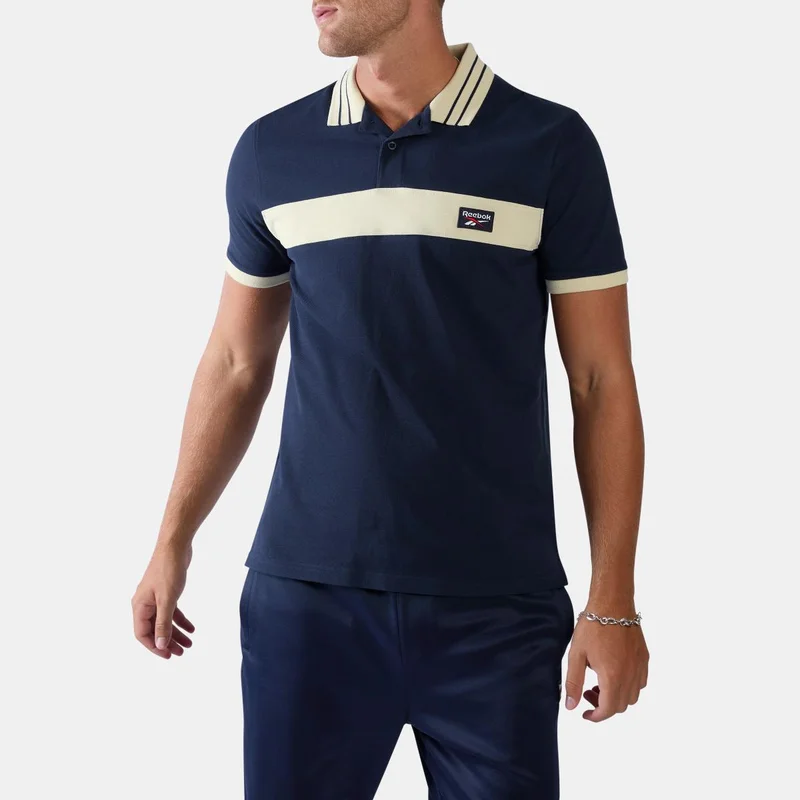 ريبوك Heritage Panelled Pique Polo Shirt
