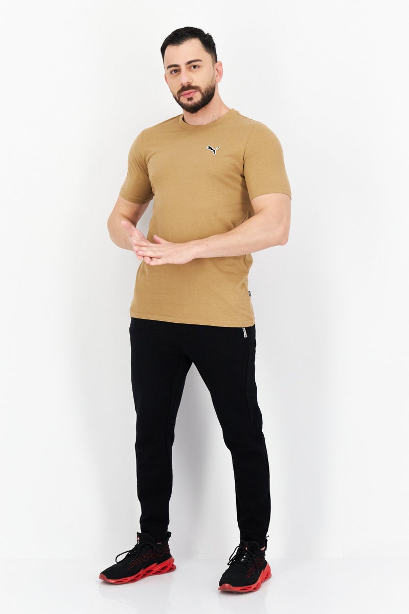 PUMA Men Sportswear Fit Brand Logo Training T Shirt, Tan - Image 3