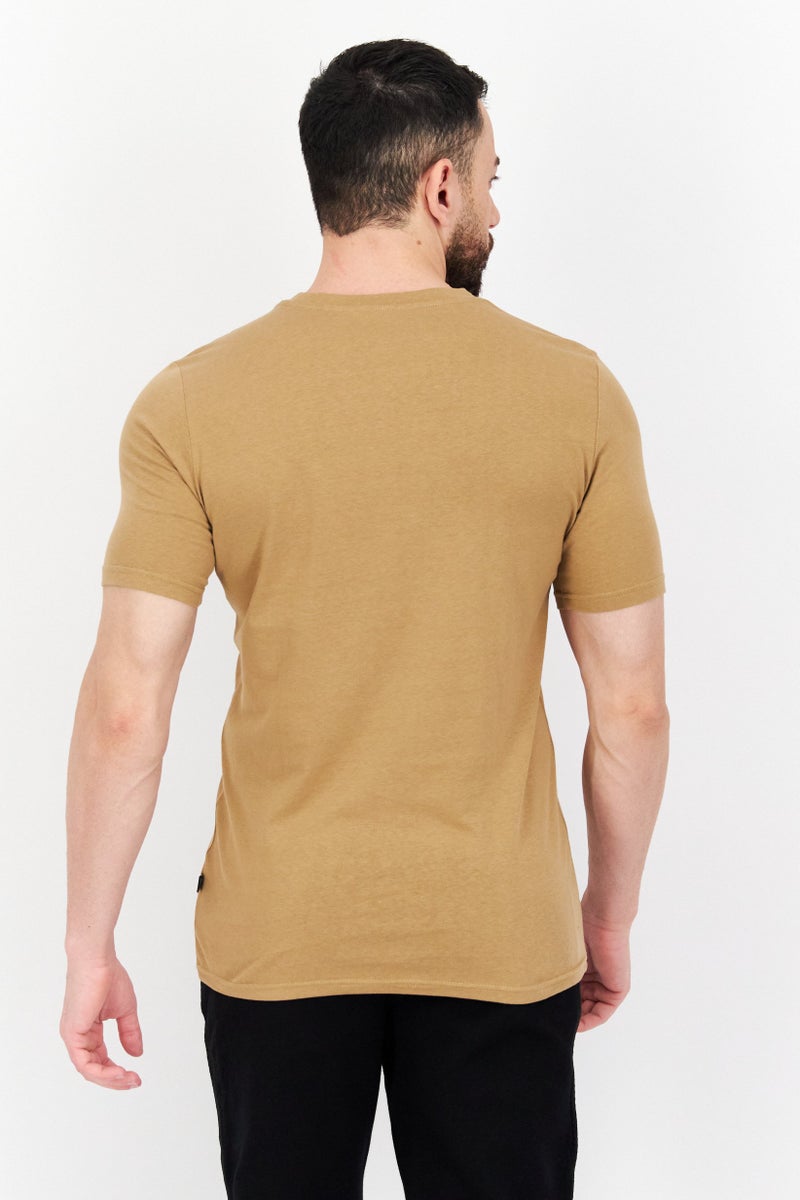 PUMA Men Sportswear Fit Brand Logo Training T Shirt, Tan - Image 2