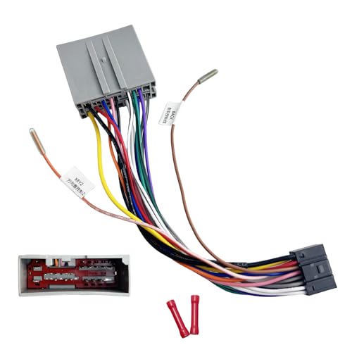 WildTundra 16Pin ISO Aftermarket Radio Harness Adapter for Ford 2003-2013 Lincoln 2003-2011 Mercury 2003-2010, 16Pin Android Car Stereo Wiring Harness with SWC Reverse Cable Car Radio Stereo Wiring Harness Cable - Image 1