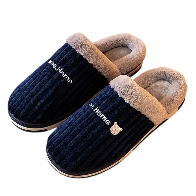 Krystle Slippers For Women Men Winter Sandals Casual Flats Home Footwear Man Girls Sliders Flip Flops Chappals Ladies Clogs Sleeper Slides Stylish Ortho Soft (8 Years)(Blue) - Image 1