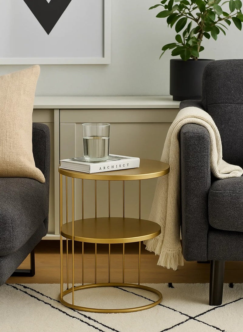 لوفت كوبو، طاولة جانبية، D36XH52CMS، ذهبي، حديد-157206D - Image 1