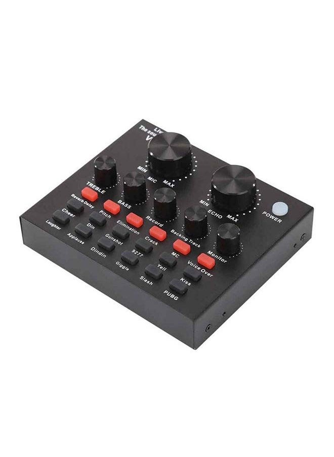 Generic - V8 Live Sound Card Professional Sound Card Audio System Intelligent Volume Adjustable Audio Mixer - Image 1