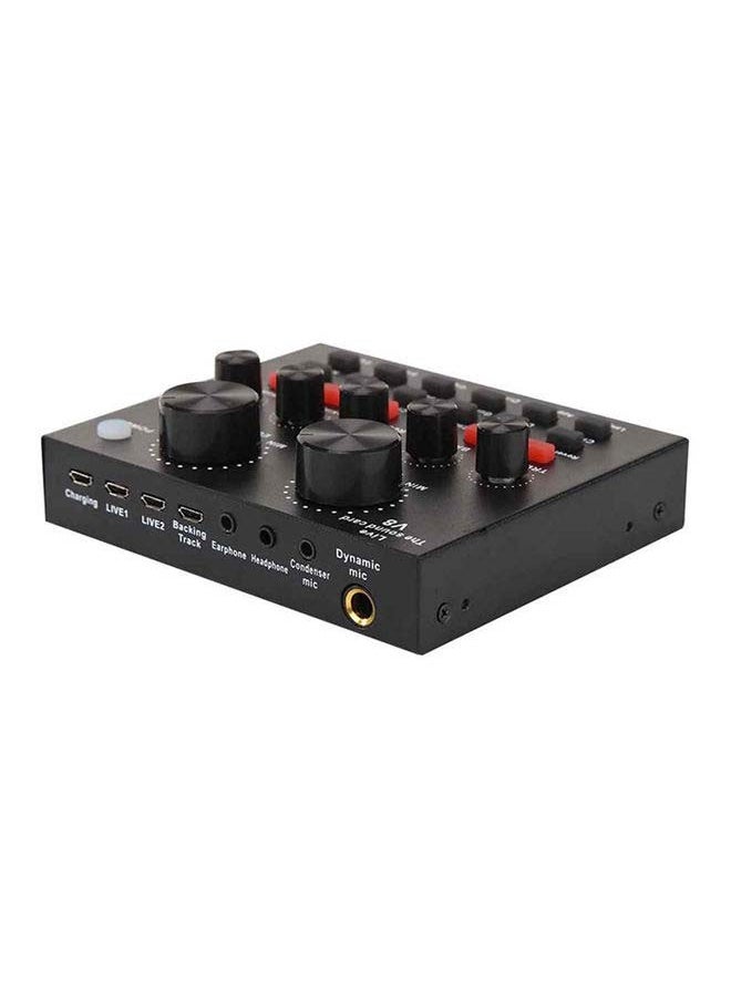 Generic - V8 Live Sound Card Professional Sound Card Audio System Intelligent Volume Adjustable Audio Mixer - Image 1