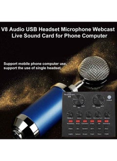 Generic V8 Live Sound Card Professional Sound Card Audio System Intelligent Volume Adjustable Audio Mixer  - Image 5