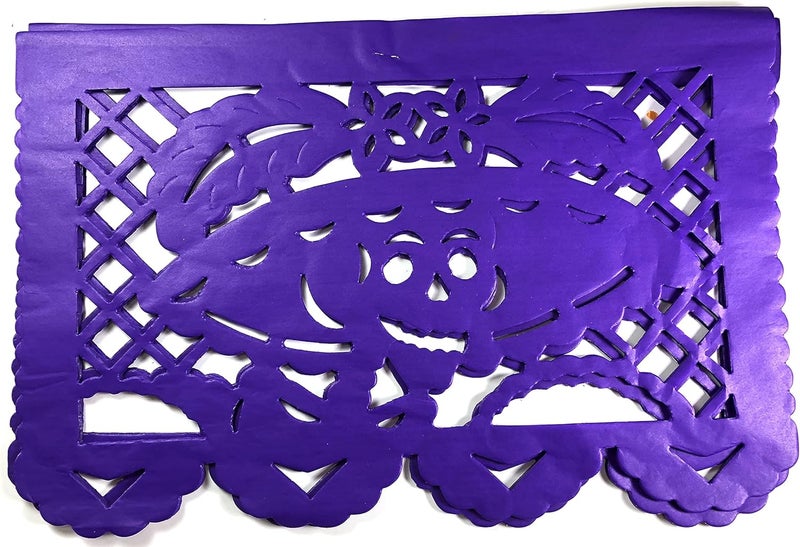 Fiesta Brands 20 Frontales Pack Altar de Ofrendas Supplies Kit Dia de Muertos Day of The Dead Decoration Colorful Medium Size Tissue Paper Mexican Papel Picado Sheets. - Image 5