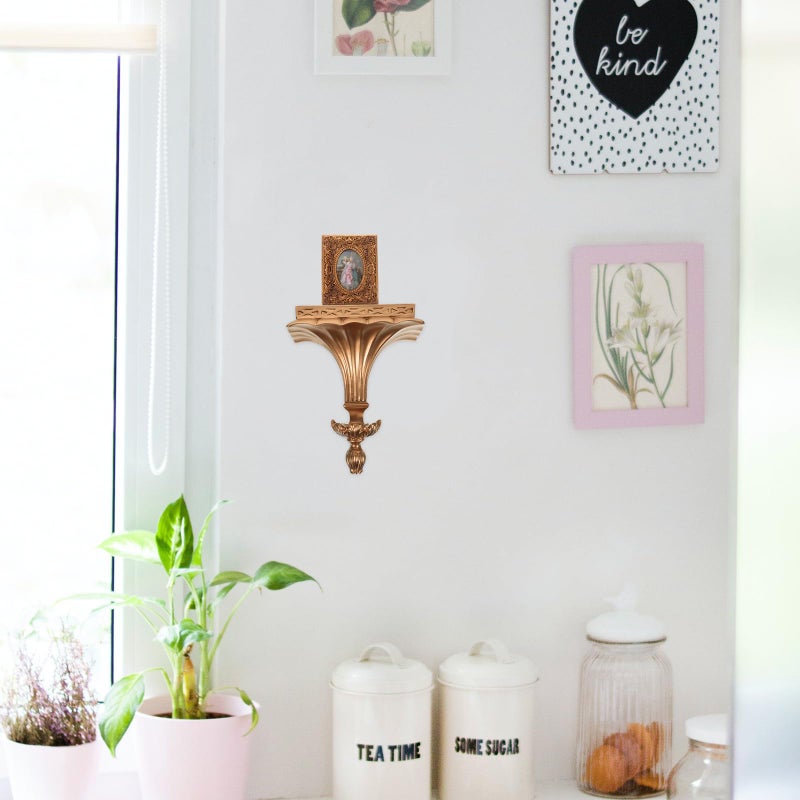 Wall Mounted Floating Shelf Resin Storage Modern Design Compact Size For Living Room Kitchen Bedroom - Image 3