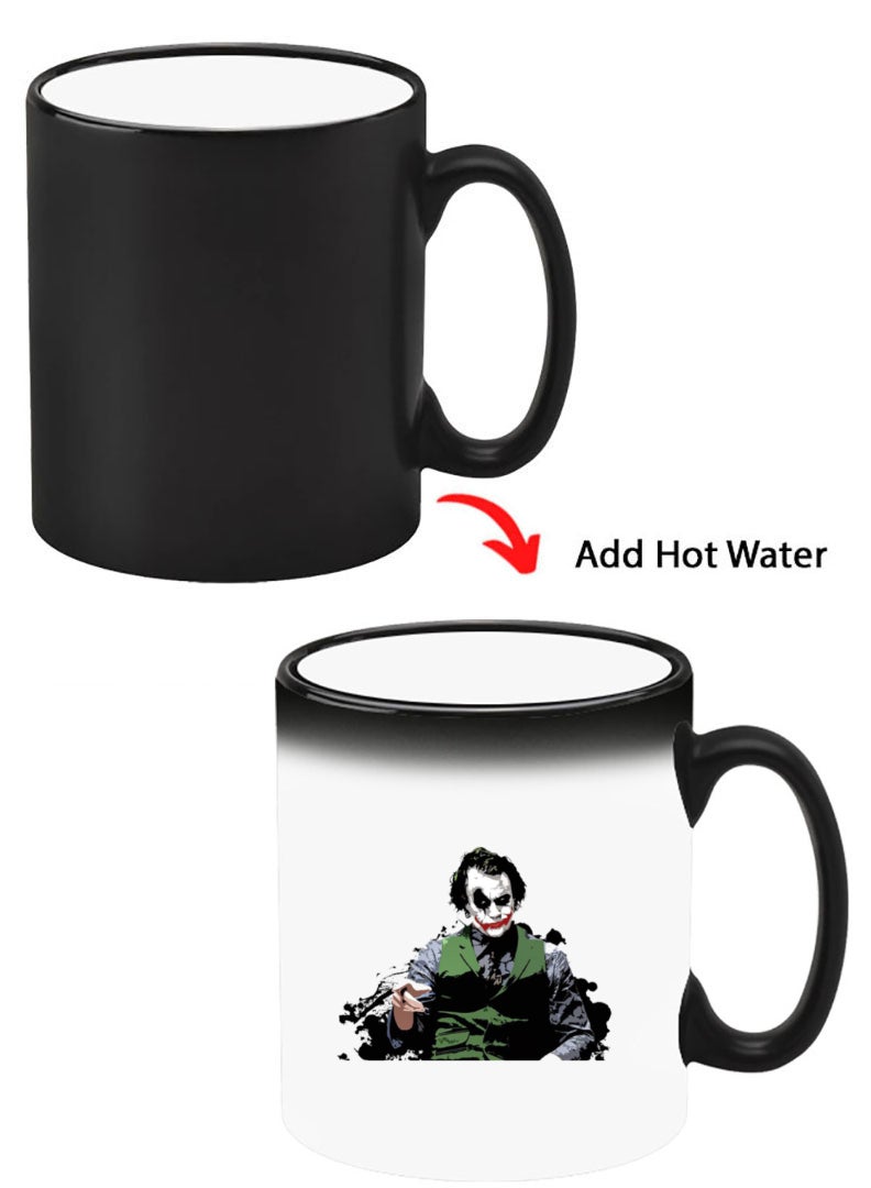 Theodor Color Changing Heat Sensitive Ceramic Mug, Image Revealed When HOT Liquid is Added! Joker Pointing - Image 1