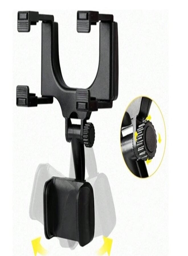 حامل مرآة الرؤية الخلفية للسيارة باللون الأسود - Image 1